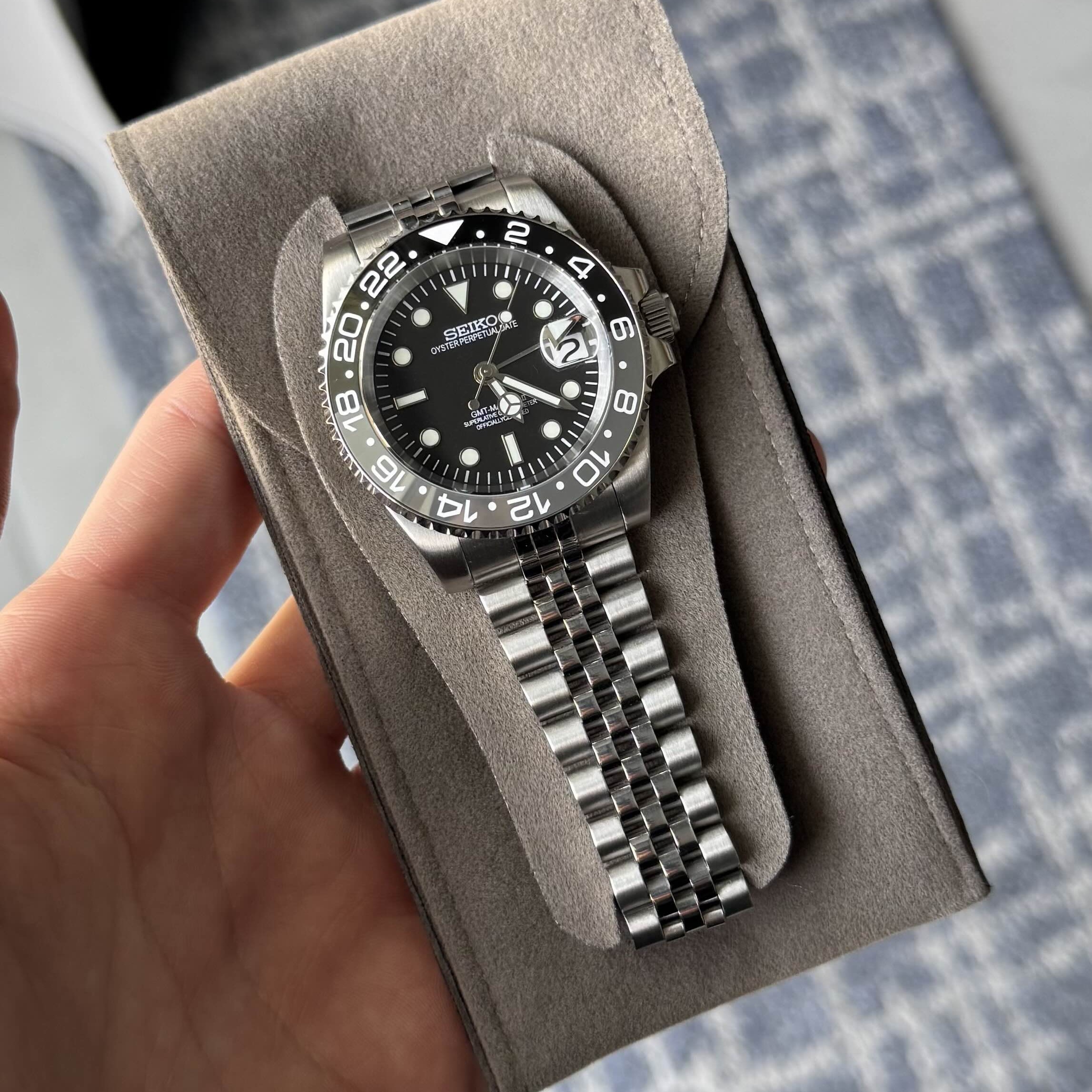 Custom GMT watch with bracelet